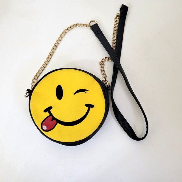 Olivia Miller Girl Handbags - Olivia Miller Girl Smiley Face Cross Body Bag